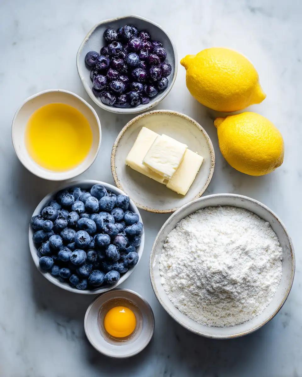 Ingredients for Irresistibly Soft Blueberry Lemon Crinkle Cookies You Need to Try