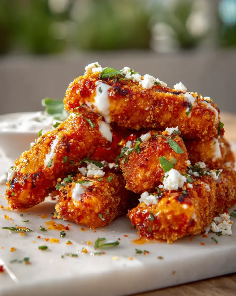 Irresistible Spicy Buffalo Chicken Mozzarella Sticks You Have to Try - Featured Image