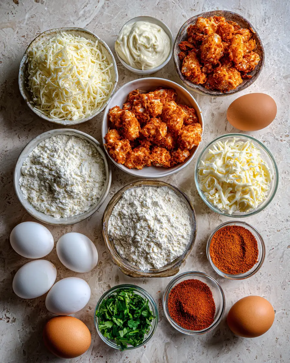 Ingredients for Irresistible Spicy Buffalo Chicken Mozzarella Sticks You Have to Try