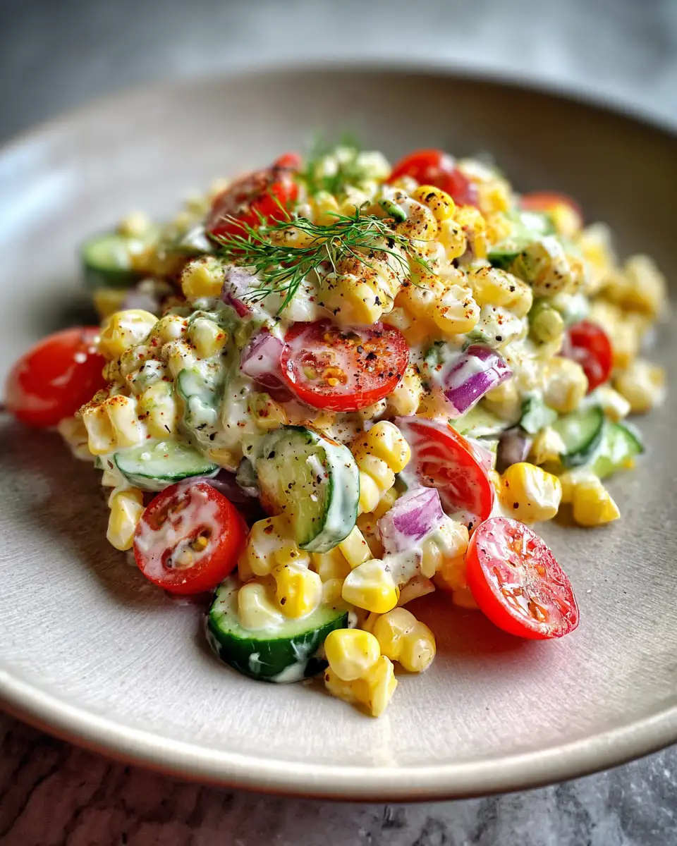 Street Corn Creamy Cucumber Salad Fresh Christmas Salad Twist - Featured Image
